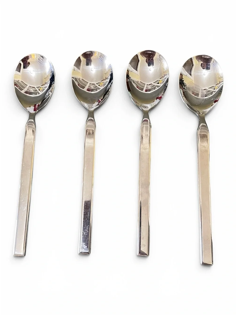 Cambridge Chop/Conversation pattern, set of 4 round spoons for condiments